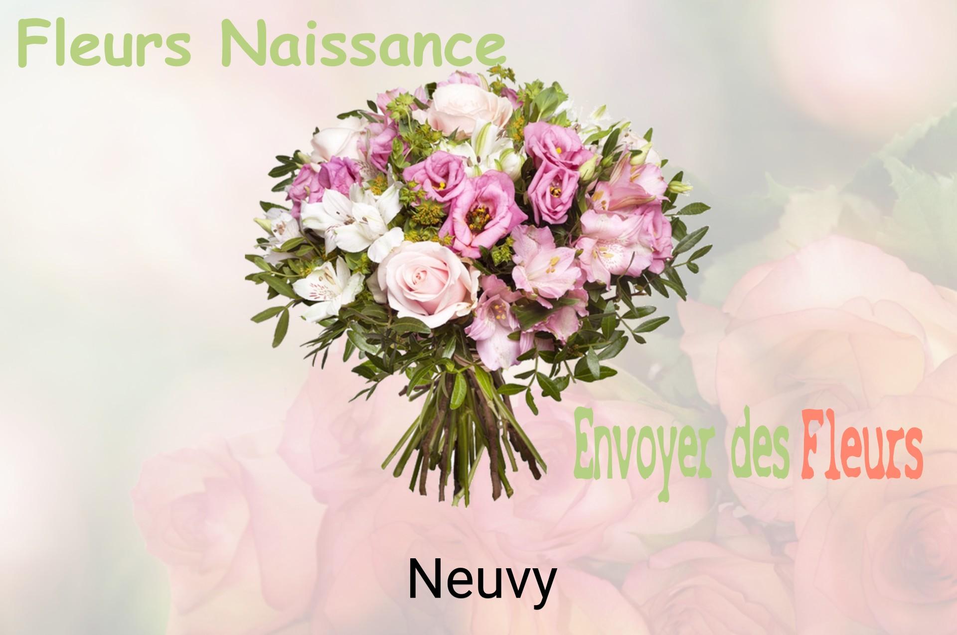 Bouquet de fleurs de naissance livré à Neuvy