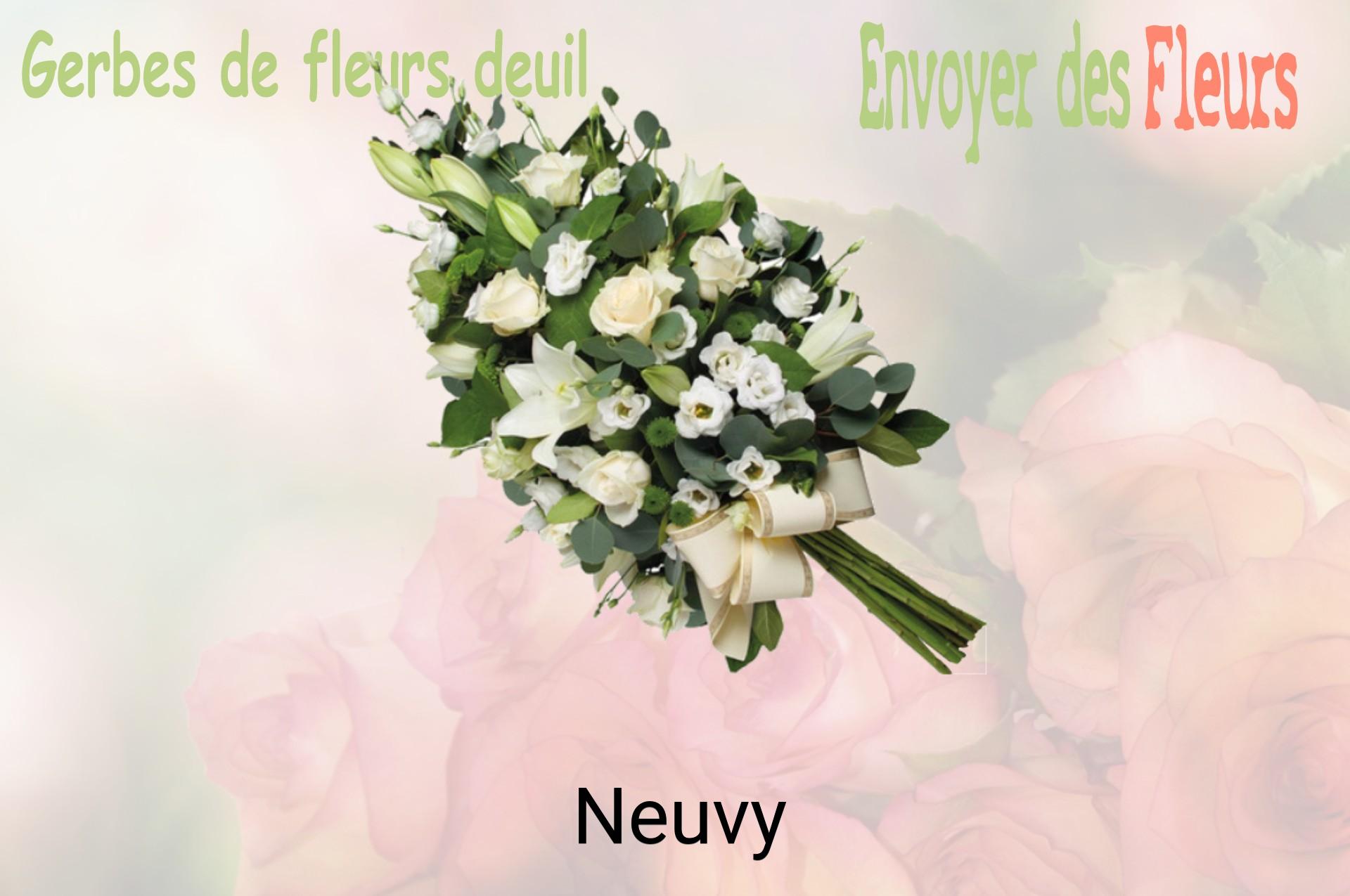 Gerbe de fleurs de deuil livrée à Neuvy